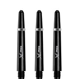 XQMax Polycarbonate Dart Shafts - Solid Colour with Logo - includes Springs - Black