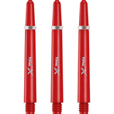 XQMax Polycarbonate Dart Shafts - Solid Colour with Logo - includes Springs - Red