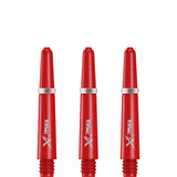XQMax Polycarbonate Dart Shafts - Solid Colour with Logo - includes Springs - Red