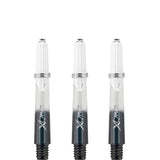 XQMax Gradient Polycarbonate Dart Shafts - with Logo - includes Springs - Transparent & Black