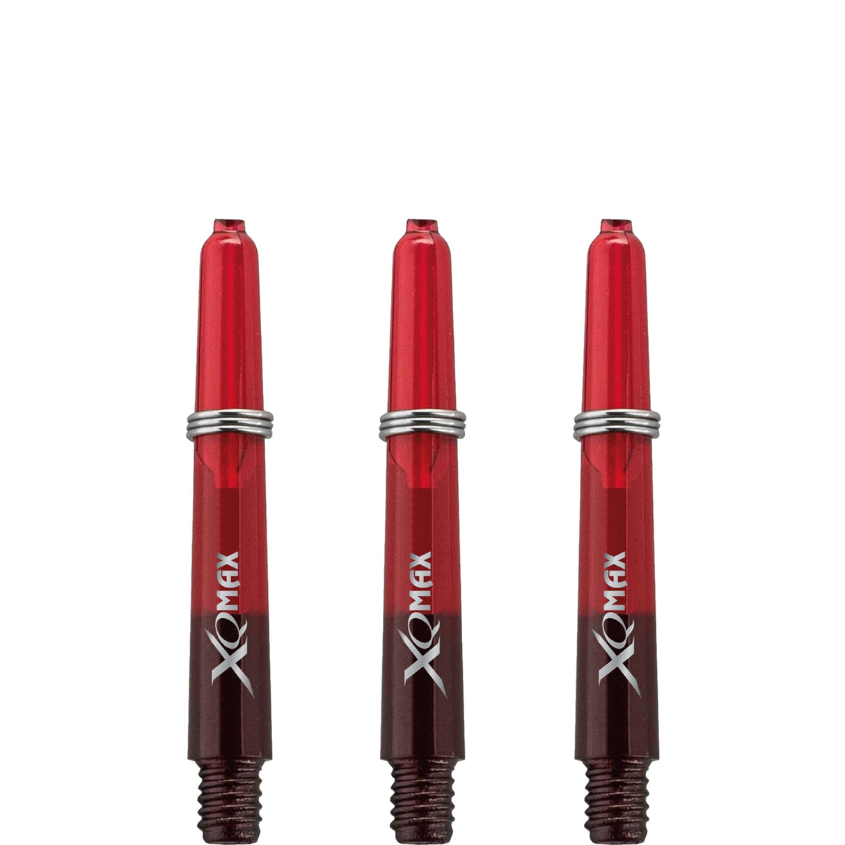 XQMax Gradient Polycarbonate Dart Shafts - with Logo - includes Springs - Black & Red