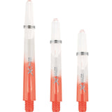 XQMax Gradient Polycarbonate Dart Shafts - with Logo - includes Springs - Transparent & Red