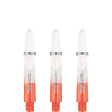 XQMax Gradient Polycarbonate Dart Shafts - with Logo - includes Springs - Transparent & Red