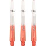XQMax Gradient Polycarbonate Dart Shafts - with Logo - includes Springs - Transparent & Red